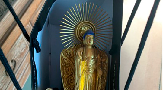 Buddhist icon removed from Buddhist altar