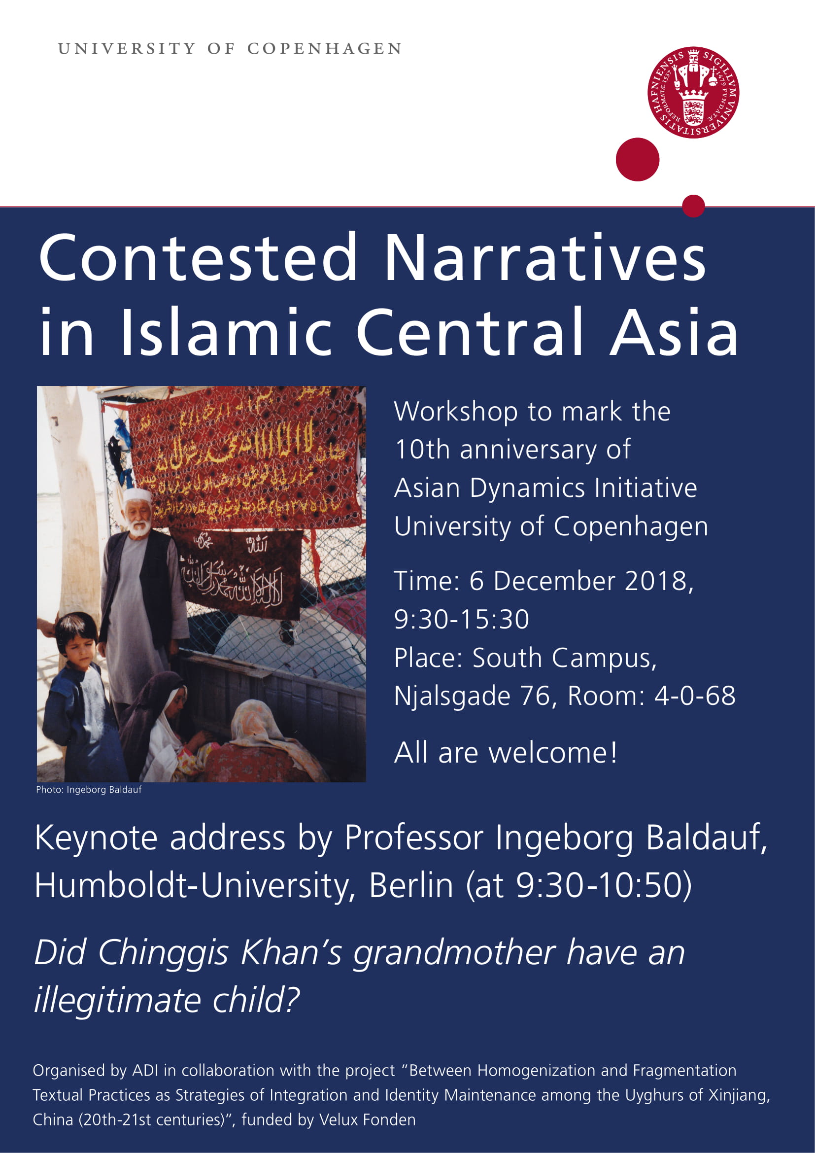 Workshop flyer - Contested Narratives in Islamic Central Asia